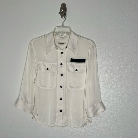 Zadig & Voltaire White Button Down Shirt - Picture 1 of 6